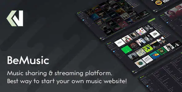 BeMusic Theme GPL v3.1.0 streaming player interface for music websites.