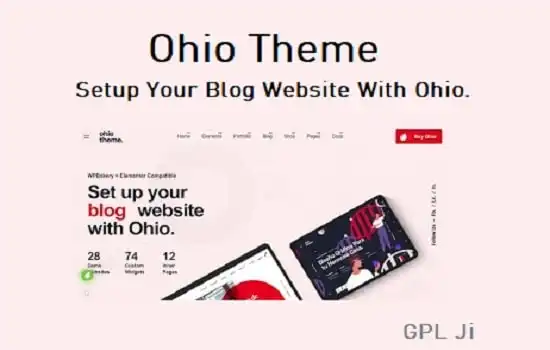 Ohio Theme Creative Portfolio Demo – Screenshot showcasing Ohio Theme’s creative portfolio demo layout with sleek design elements.