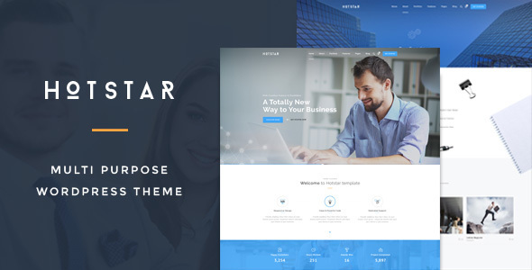 HotStar v1.4.1 theme homepage layout showcasing modern design